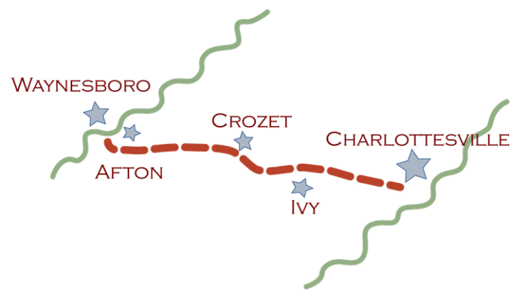 Three Notched Trail map