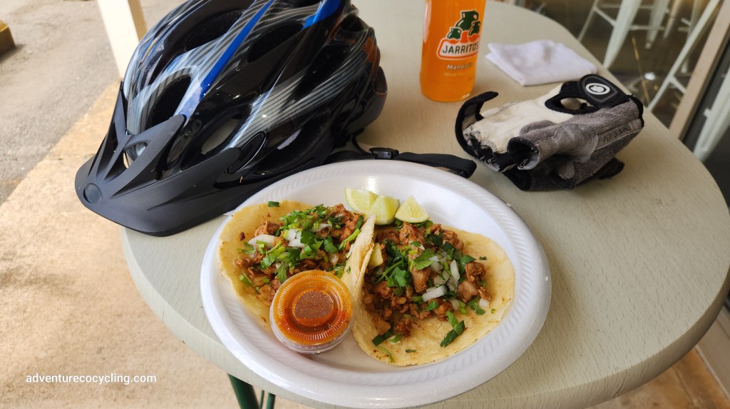 Bicycle parked at Remy's La Mejor food truck in Charlottesville